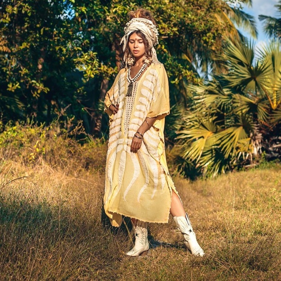 Oceano kaftan tunic maxi dress plus size - Picture 3 of 8